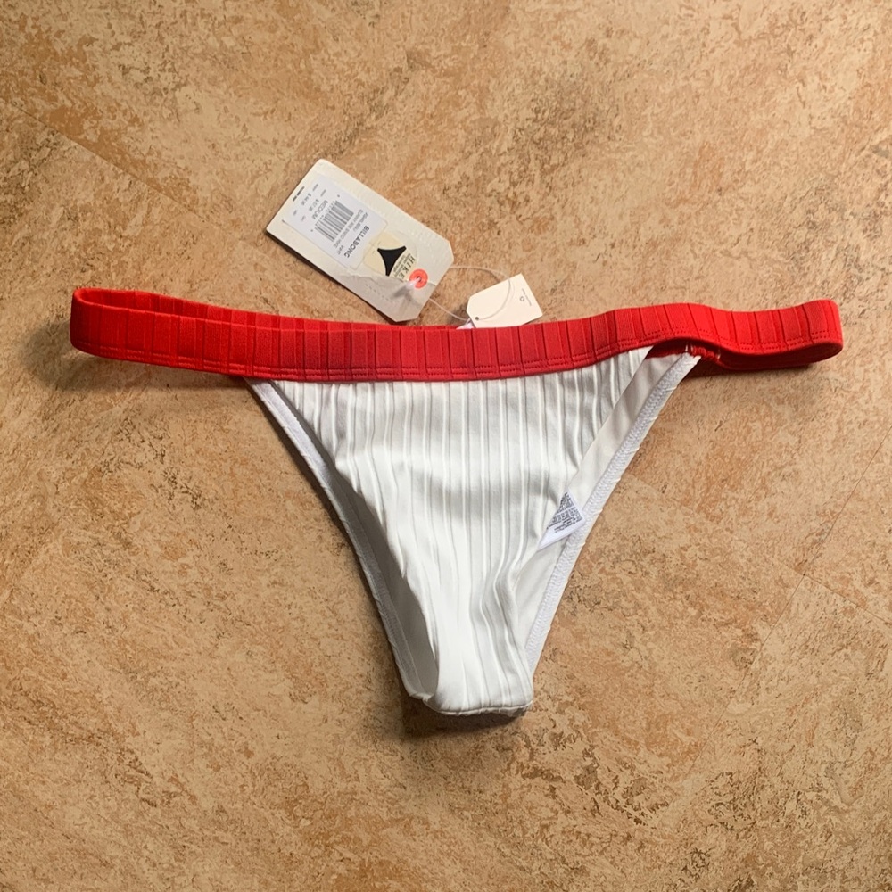 Billabong skimpy sunny rib hike  Red and White Bikini Bottom size Medium M